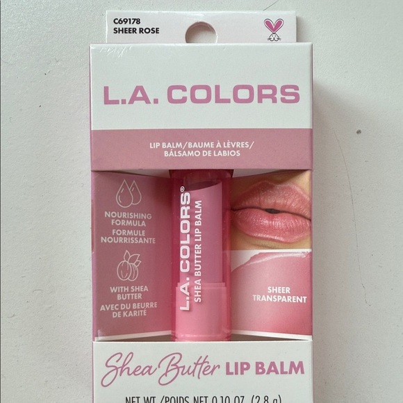 L.A. Colors Shea Butter Lip Balm Collection - Peach, Pink, Red - Picture 4 of 6